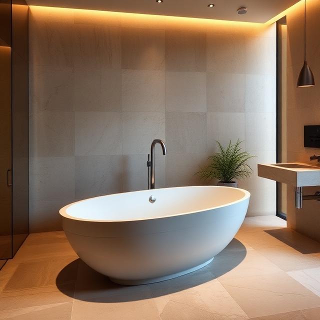 Modernus vonios kambarys